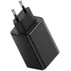 Baseus GaN6 65W USB-C/USB Snellader + 100W USB-C Kabel 1M Zwart
