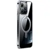 Torras geschikt voor iPhone 15 Pro Magsafe hoesje met Kickstand standaard - Clear Transparant