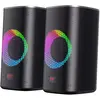 Havit SK212 Haut-parleurs d'ordinateur RGB, Haut-parleur PC, Noir