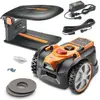 Lawnmaster Robot tondeuse autonome 18V sans fil périmétrique avec stat...