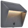LUTEC - Linko Solar wandlamp met sensor - LED - Donkergrijs
