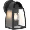 LUTEC Kelsey - Wandlamp voor buiten met E27 retrofitting - Premium aluminium - IP44 weerbestendig - Mat zwart