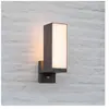 LUTEC Cuba - LED Wandlamp voor buiten met sensor - Donkergrijs