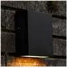 LUTEC Gemini XF - LED wandlamp voor buiten - Premium aluminium - 750Lm - 3000K warm licht - IP54 extra weerbestendig - Mat zwart - 110 x 38 x 110 mm