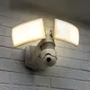 LUTEC Connect LIBRA - Smart Security Wandlamp voor buiten - Bediening via app - Camera - PIR Bewegingssensor - Krachtige schijnwerper - LED - Aluminium - 3400 Lumen - 36W - Kleurtemperatuur te kiezen - Wit