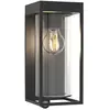 LUTEC Flair - Solar wandlamp voor buiten met E27 retrofitting - Langdurige werking (tot 15 uur) - PIR bewegingssensor - Dag/nacht sensor - Premium aluminium - 200Lm - 2700K warm licht - IP44 weerbestendig - Mat zwart