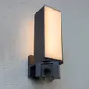 LUTEC Connect CUBA - Smart Security Wandlamp voor buiten - Camera - PIR Bewegingssensor - LED - Aluminium - 1000 Lumen - 17.3W - Kleurtemperatuur te kiezen - Donkergrijs