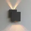 LUTEC Rialto - LED wandlamp voor buiten - Up & Down met 4 verschillende lichtpatronen - Premium aluminium - 850Lm - 3000K warm licht - IP44 weerbestendig - Mat zwart