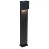 LUTEC Gemini XF - LED tuinpaal padverlichting - Sokkellamp - Premium aluminium - 750Lm - 3000K warm licht - IP54 extra weerbestendig - Mat zwart - 110 x 92 x 650 mm