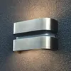 LUTEC Maya - LED wandlamp voor buiten - Up & Down - Roestvrij staal - 1000Lm krachtig licht - 3000K warm wit licht - IP44 weerbestendig - Zilvergrijs - 108 x 180 x 65 mm