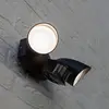 LUTEC Shrimp - LED security wandlamp voor buiten - PIR bewegingssensor - Dag/nacht sensor - Premium aluminium - Tweekoppig - 1700Lm krachtig licht - 4000K helder wit licht - Mat zwart