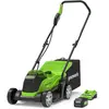Greenworks, Tondeuse à gazon, gd24lm33K4 (Fonctionnement sur batterie)
