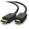 UGREEN Câble DisplayPort vers HDMI 4K UHD Adaptateur DP vers HDMI 1080P Connecteus Plaqués Or, 2m