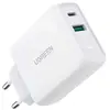 Ugreen - Wall Charger (60468) - USB-A, QC 3.0, Type-C, PD, 36W, 3A - White