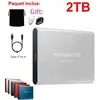 WOSHITE SSD 2T Disque Dur Externe Portable HDD Argent avec OTG Adaptat...