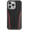 Audi Lederen hoesje met MagSafe voor iPhone 14 Pro Max - zwart en rood