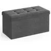 SONGMICS Coffre De Rangement Pliable, Gris Foncé