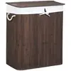 Songmics Panier à linge tri bambou blanc LCB72Z