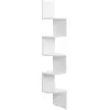 VASAGLE - Étagère d'angle en forme Zigzag - Bibliothèque - Blanc