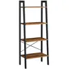 VASAGLE bibliothèque cyrus - 56 x 34 x 137,5 cm - marron rustique/noir