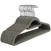 SONGMICS Lot de 50 cintres en velours, ABC plus flocage, Gris, 50 pièces
