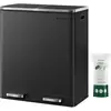 Songmics Prullenbak Met 2 Compartimenten - 2 x 30 L - Met Zwart