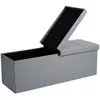 SONGMICS Banc de rangement 120L gris LSF71G