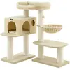 FEANDREA Arbre à chat stable, Beige PCT01M
