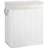 SONGMICS Wasmand van 100 L bamboe in het wit