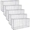 Lot de 5 Gabions en Pierre 100x50x30cm - SONGMICS - Base pour Mur Méta...