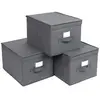 3 Boîtes de rangement pliable, Gris