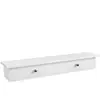 SONGMICS Étagère Murale à 2 tiroirs, Étagères suspendues, Tablettes flottantes, finiton Brillante, Charge 15 kg, 65 x 15 x 10 cm LWS65WT