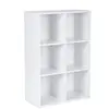 VASAGLE Bibliothèque, Étagère à 6 Compartiments, Meuble de Rangement Livres, Cloison Séparateur, Présentoir, pour Salon, Chambre, Bureau, 30 x 65,5 x 97,5 cm, Blanc LBC203D