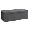 SONGMICS Banc de rangement - Gris foncé - Capacité 120 L - Charge 300 ...