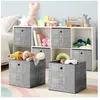 SONGMICS Lot de 6, Boîtes de Rangement Pliables, en Tissu Non-tissé, 3...