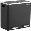 SONGMICS Poubelle de recyclage, double seau, 2 x 24L, 2 compartiments,...