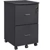 Vasagle Caisson de bureau avec 2 tiroirs, Noir Granite