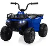 PROMIRACAL 12 V Voiture électrique pour enfant,Jouet à piles,Avec télécommande,lumières LED et ceintures de sécurité,Pour  2 à 6 ans,bleu