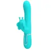 PRETTY LOVE - MULTIFUNCTION RABBIT VIBRATOR 4 IN 1 BUTTERFLY AQUA GREE...