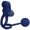 PRETTY LOVE - REMINGTON DUBBELE VIBRERENDE RING MET PLUG BLAUW | COCRI...