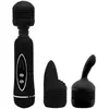 PRETTY LOVE FLIRTATION POWER Wand Vibrator met 2 verwisselbare koppen - zwart