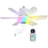 Ventilateur Plafond Avec Lumiere,LED Dimmable Changement De Couleur,RG...