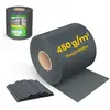 VOUNOT Brise vue occultant PVC 450g/m2 19cm x 70m Anthracite