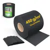 VOUNOT Brise vue occultant PVC 450g/m2 19cm x 70m Noir