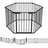 VOUNOT Barriere de securite cheminee pliable 3.75M 6 panneaux noir