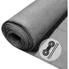 VOUNOT Brise vue occultant en HDPE 150g/m² 1.8x20m avec attaches de fixation gris