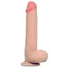 Lovetoy - Dildo Met glijdende huid 23 x 4 cm - Lichte Huidskleur