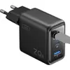 Chargeur INIU 70W pliable Leopard 2 USB-C + USB-A Noir