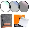 K&F Concept 72MM Keen Slim Blue Coated, MCUV+CPL+ND4 Filter Kit, With ...