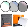 K&F Concept 49MM Keen Slim Blue Coated, MCUV+CPL+ND4 Filter Kit, With ...